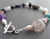 Psalm 23 Bracelet in Gemstones and Sterling Silver