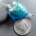 Foil Glass Sweet 16 Pendant Wire-Wrapped with Sterling Silver and Swarovski Crystal