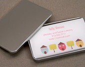 Round House Calling Cards in Tin Box - Set of 20