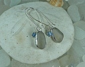 Elegant sea glass earrings, bridal earrings, beach wedding, sea glass earrings, sea glass, beach glass