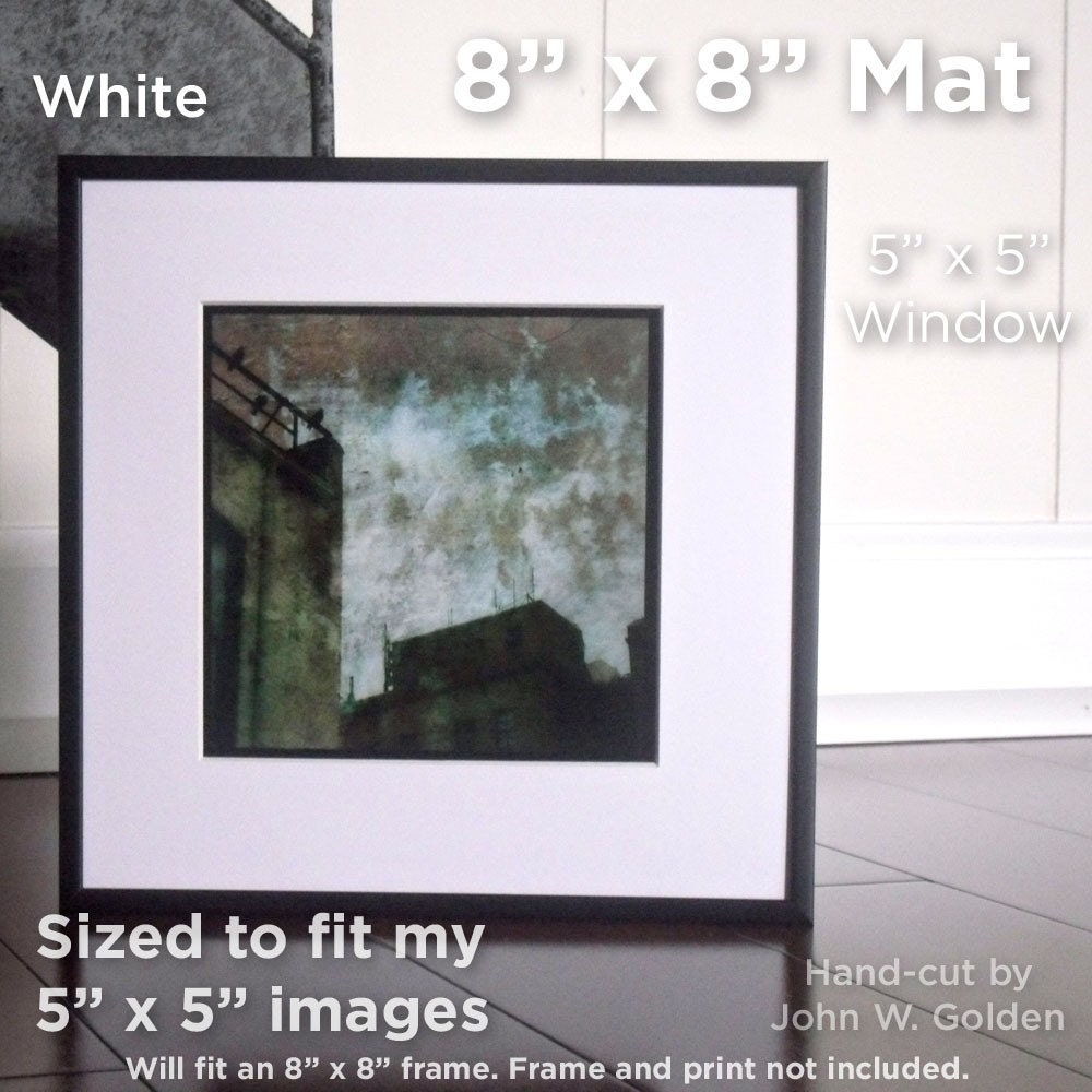 8 in x 8 in Mat (white) for 5 in x 5 in Images