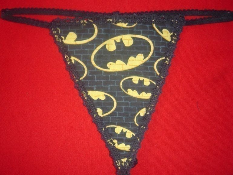 Womens BATMAN G-String Thong Lingerie Panty Underwear