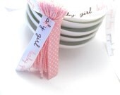 baby girl and Pink Ribbons Pink Baby Shower Decoration Favor Embellishment Tassel