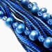 Home Decor Beaded Art Tassel with Blue Pearls -- Earth from Space