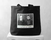 Canvas Bag - He Had Me at Hello - Black or Natural Tote Bag - Vintage Photo - Carryall Tote