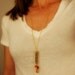 Winchester .223 Case Drop Bullet Necklace Swarovski and Garnets Gun Jewelry