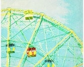 Large Canvas Print Coney Island Ferris Wheel 20x20