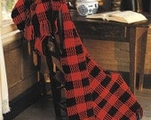 X122 Crochet PATTERN ONLY 2 Afghan Pattern Buffalo Checks and Star-Stitched Stripes