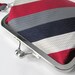 Patriotic Red White Blue Stripes Recycled Necktie Wristlet