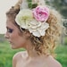 Bridal hair piece, wedding hair accessories, weddings, rustic wedding, barn wedding, spring wedding, summer wedding, dramatic, pastel