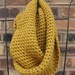 Infinity scarf, mustard scarf, chunky scarf, gold scarf, yellow scarf, circle scarf, spring scarf