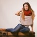 Red infinity scarf, chunky infinity scarf, fall, winter, spring, mothers day, circle scarf, loop scarf