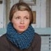 Blue infinity scarf, chunky scarf, cowl, circle scarf, loop scarf, winter, spring, fall