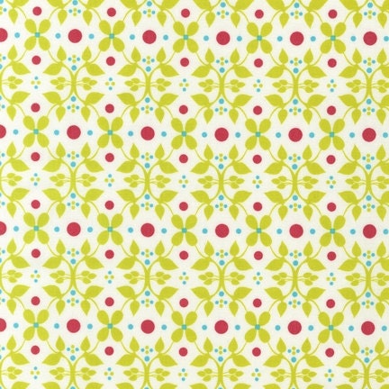 Organic Cotton Fabric Modern Whimsy Meadow by Laurie Wisbrun for Robert Kaufman - 1/2 YD - FabricFascination