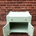 Vintage Side Table Cabinet In Icy Mint Green
