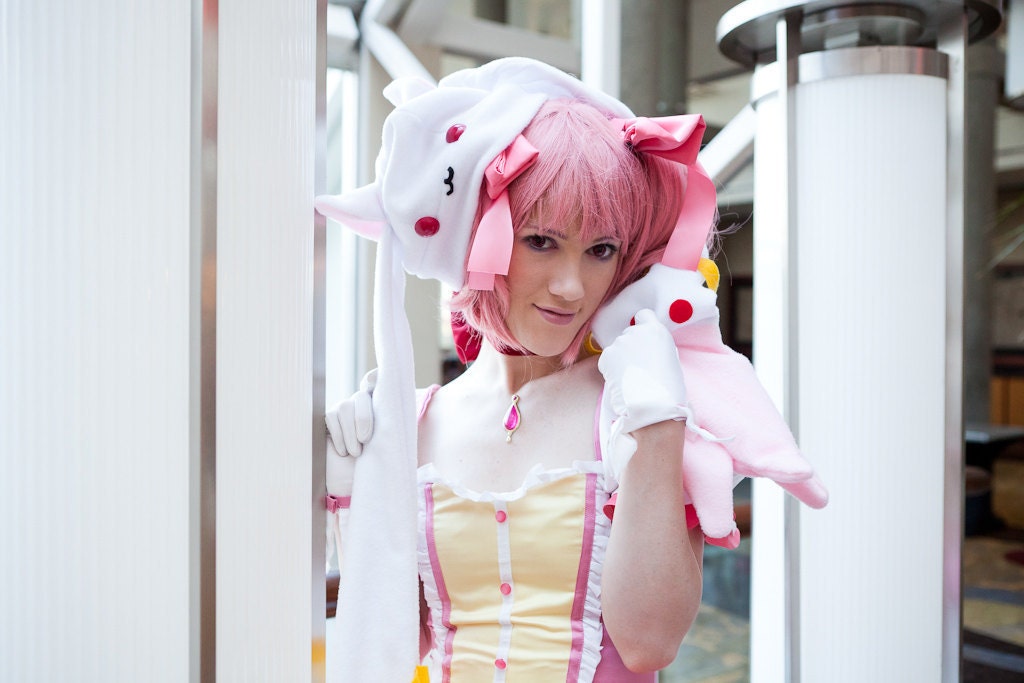 Kyubey Puella Magi Madoka Magica Fleece Hat Anime Manga Cosplay Rave Skiing Snowboarding