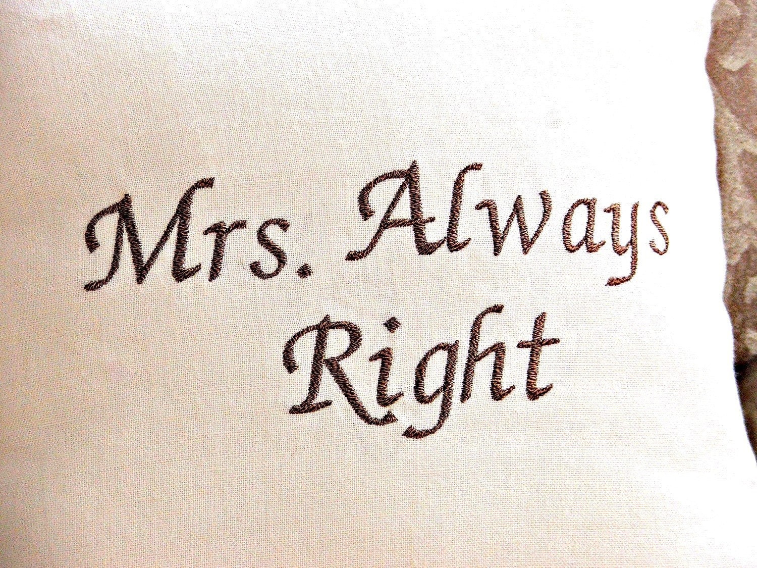 Mr Right and Mrs Always Right Linen Pillow Cover Set , Wedding Bridal shower, Pair
