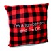 Lumberjack Red Plaid Fleece Pillow