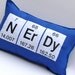 Nerdy Periodic Table Elements Pillow