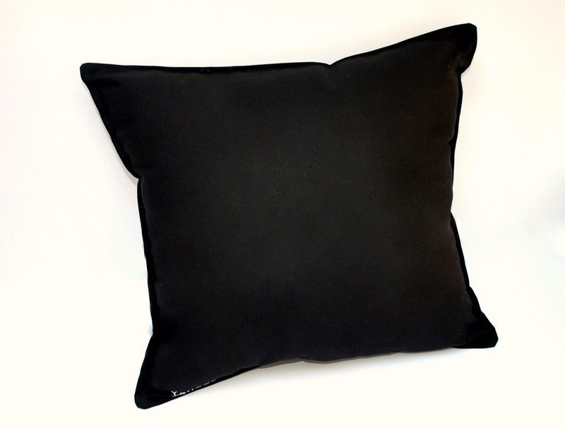 Procrastination Funny Quote Black Cotton Embroidered Pillow