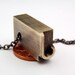 Letter J  Letterpress Necklace - Brass Initial Personalized - Other Letters Available