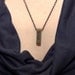Letter M  Letterpress Necklace - Brass Initial Personalized - Other Letters Available
