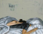 Sweet Dreams . 13 x 19 large giclee wall art print of original painting  . couples wedding gift idea