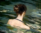 Northern River . giclee digital art print of painting
