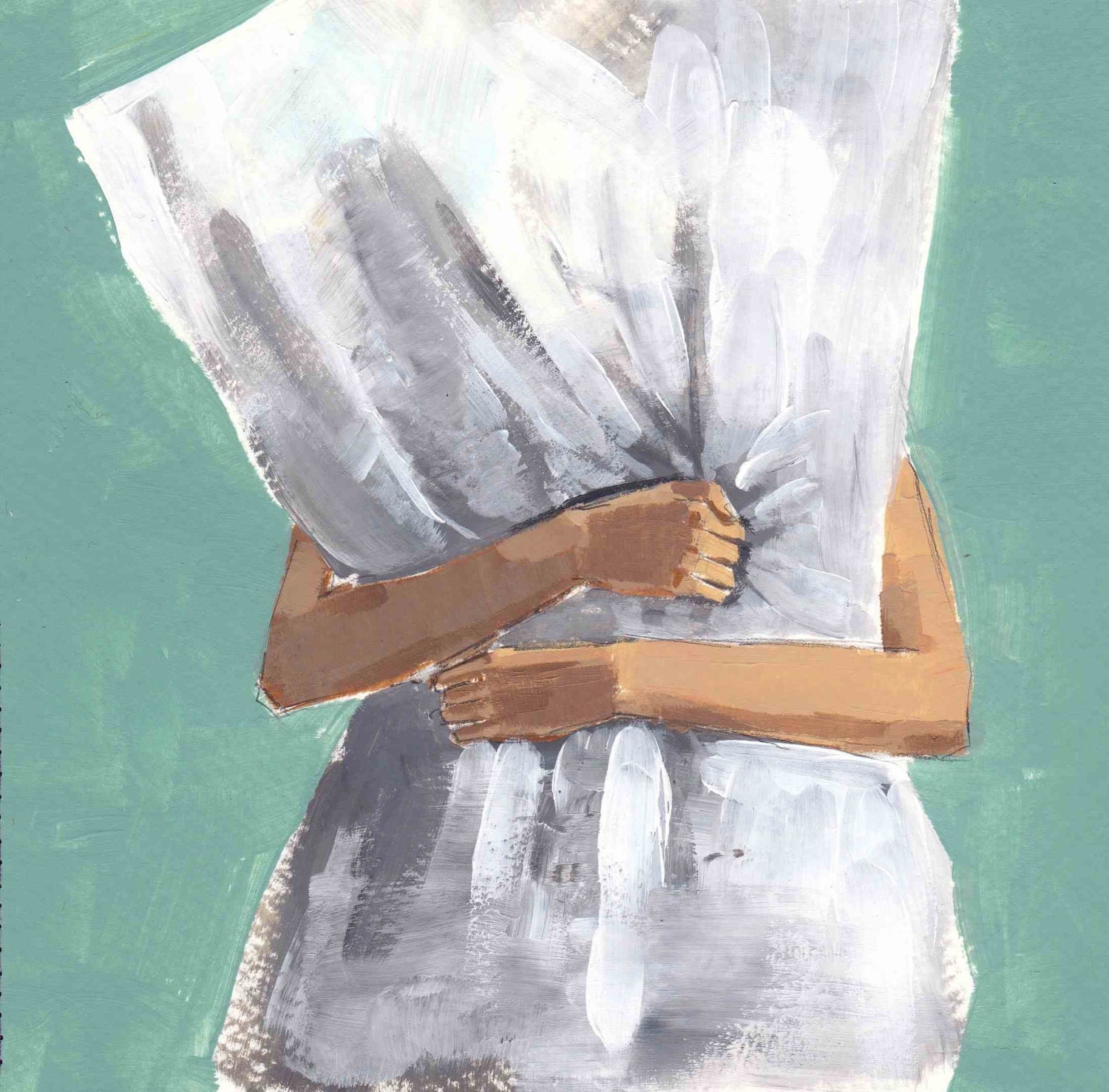 Pillow Land . giclee art print of original painting