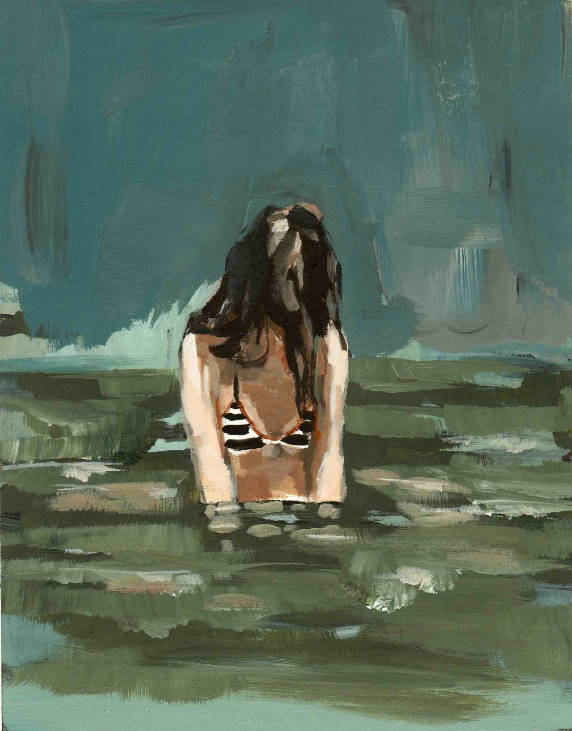 Reflection .   art print of original acrylic painting