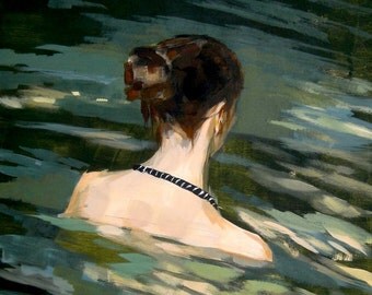 Northern River . giclee digital art print of painting