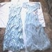 Vintage Baby Blue Shabby Worn Formal Dress with Roses . . . small size