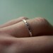 One Edge Ring - Size 6.5 - Hammered Sterling Silver