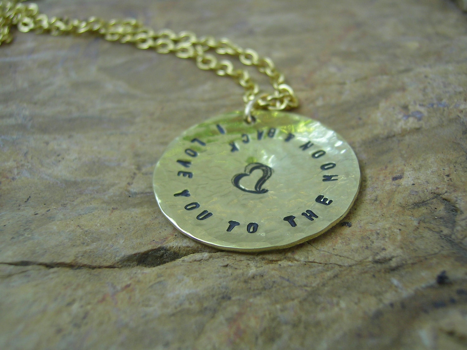 ON SALE I Love You To The Moon And Back Necklace. Guess How Much I Love You. Golden Brass. Rabbit Story.