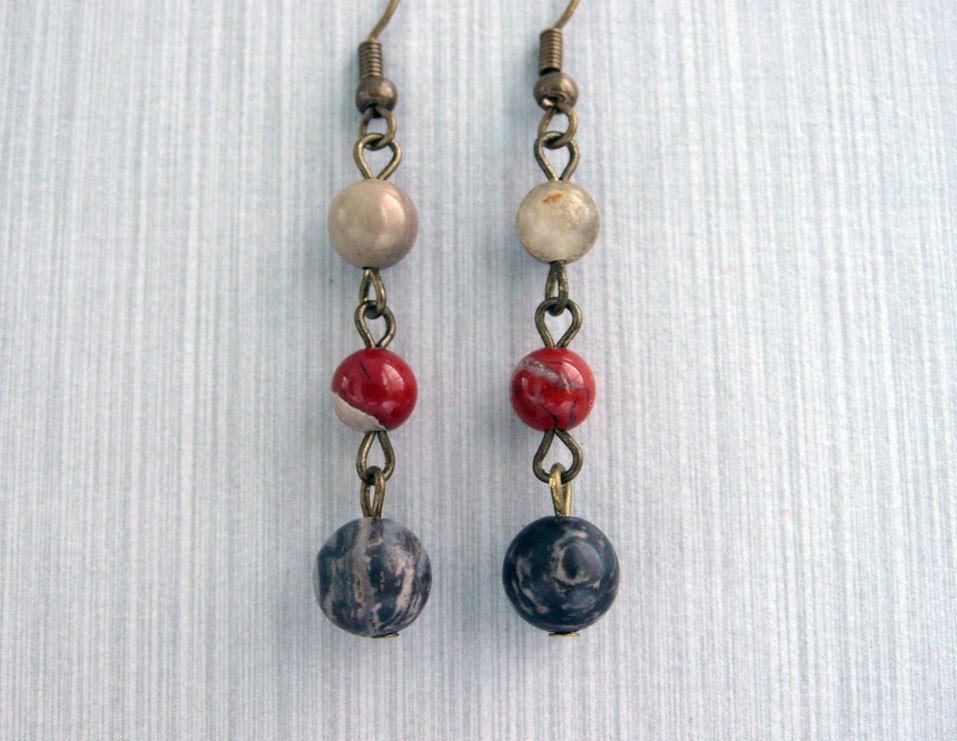 Rainbow Jasper and Black Fossil Jasper