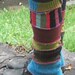 Harry and the Hippie Chic Upcycled Recycled Reconstructed Ooak Blue Multi Patchwork Leg Warmers