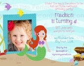 Mermaid / Under the Sea Birthday Invitation