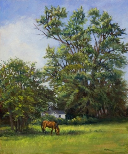 Grazing Under the Tall Trees