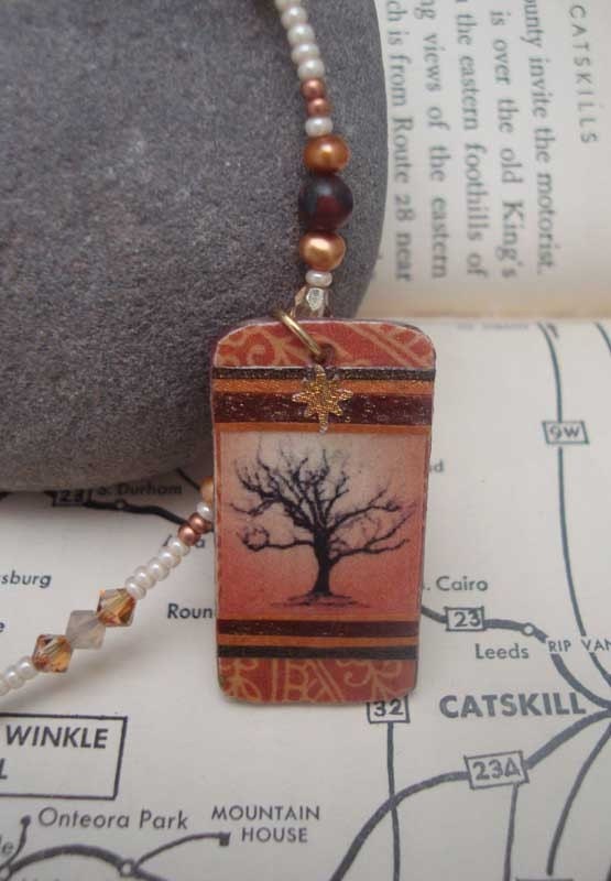 tree of life in orange hues