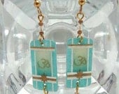 Om Symbol Earrings in Blue