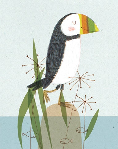 Blank Puffin Card