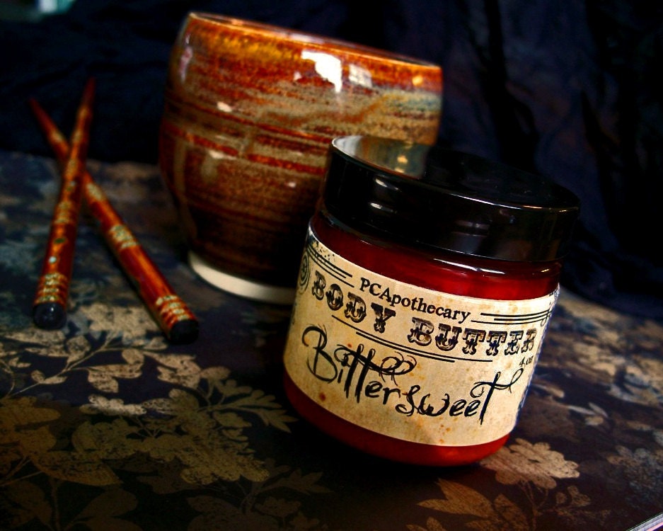 Bittersweet (body butter--blood orange, espresso beans, musk, labdanum)