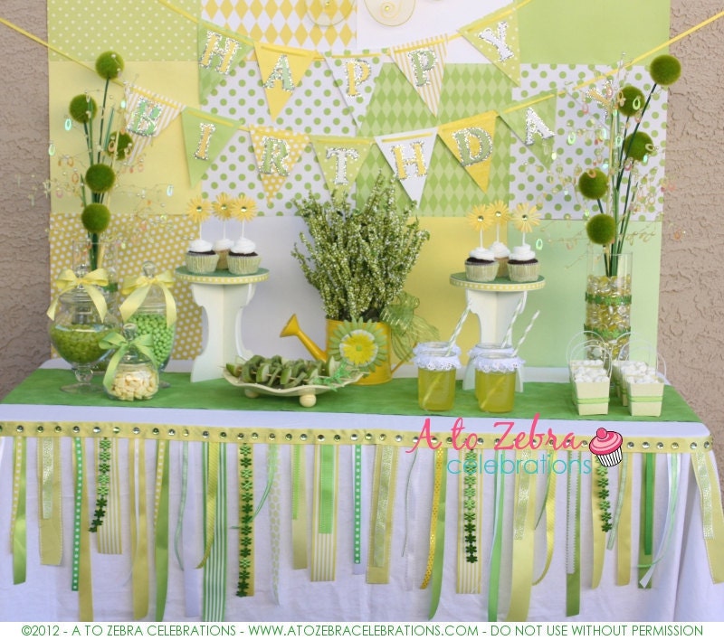 Spring Ribbon Garland, Daisy, Easter Party, It's a Girl, Chevron, Daisies, Birthday Banner, A to Zebra Celebrations