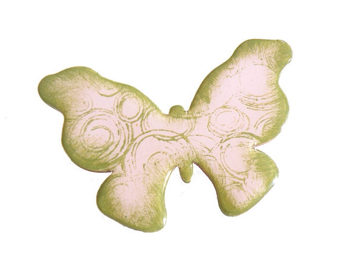 Green Butterfly Brooch - MISS BUTTERFLY - OOAK