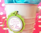 Doggy Diva Birthday Personalized Favor Tags, Custom Hang Tags, Labels, Party Favors - Set of 12 with bags