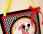 Mickey Mouse Door Sign, Hanging Sign