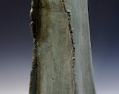 HandMade Ceramic Clay Art Altar Podium with green patina glaze