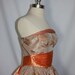 Vintage 1950's Dress -  Incredible Strapless Embroidered Grapes and Vines Full Skirt Wedding Party Frock