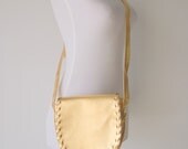 Vintage Metallic Across The Body Gold Saddle Bag Purse