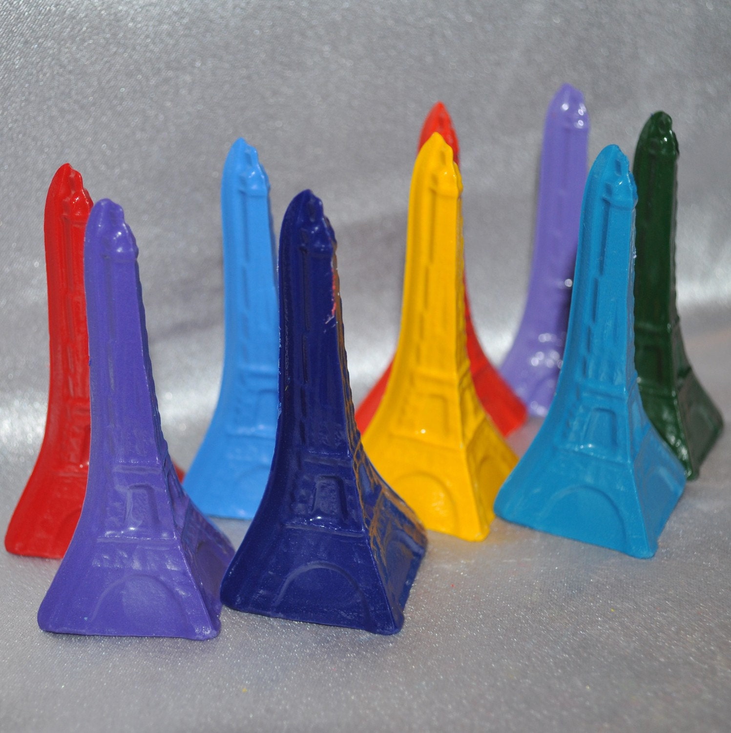 Recycled Crayons Tall Eiffel Tower Shaped Total of 9. Il_170x135